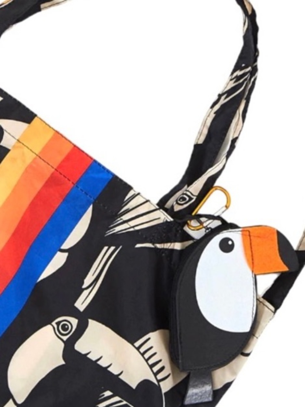 NEW FARM Rio Toucan Fruit Bag Foldable Tote w/ Detachable Carrying Case Pouch - Picture 3 of 6